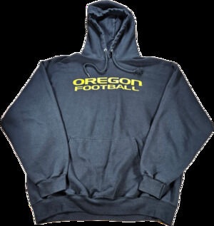 Oregon Football PORT & COMPANY Men's Hoodie Faded Black XL Fleece Pullover